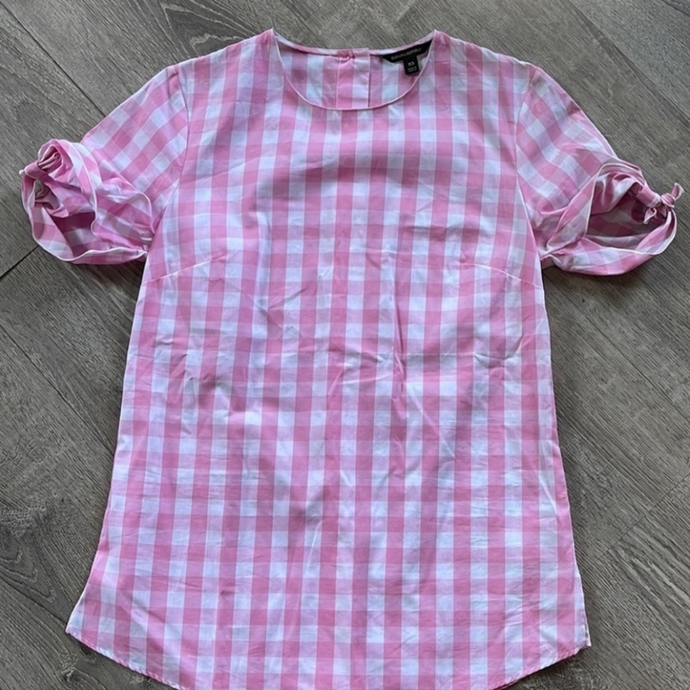 Banana Republic Pink and White gingham Size XS